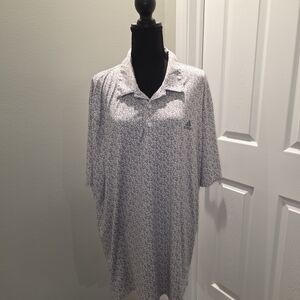 Adidas Men's Polo Shirt in White and Black Pattern